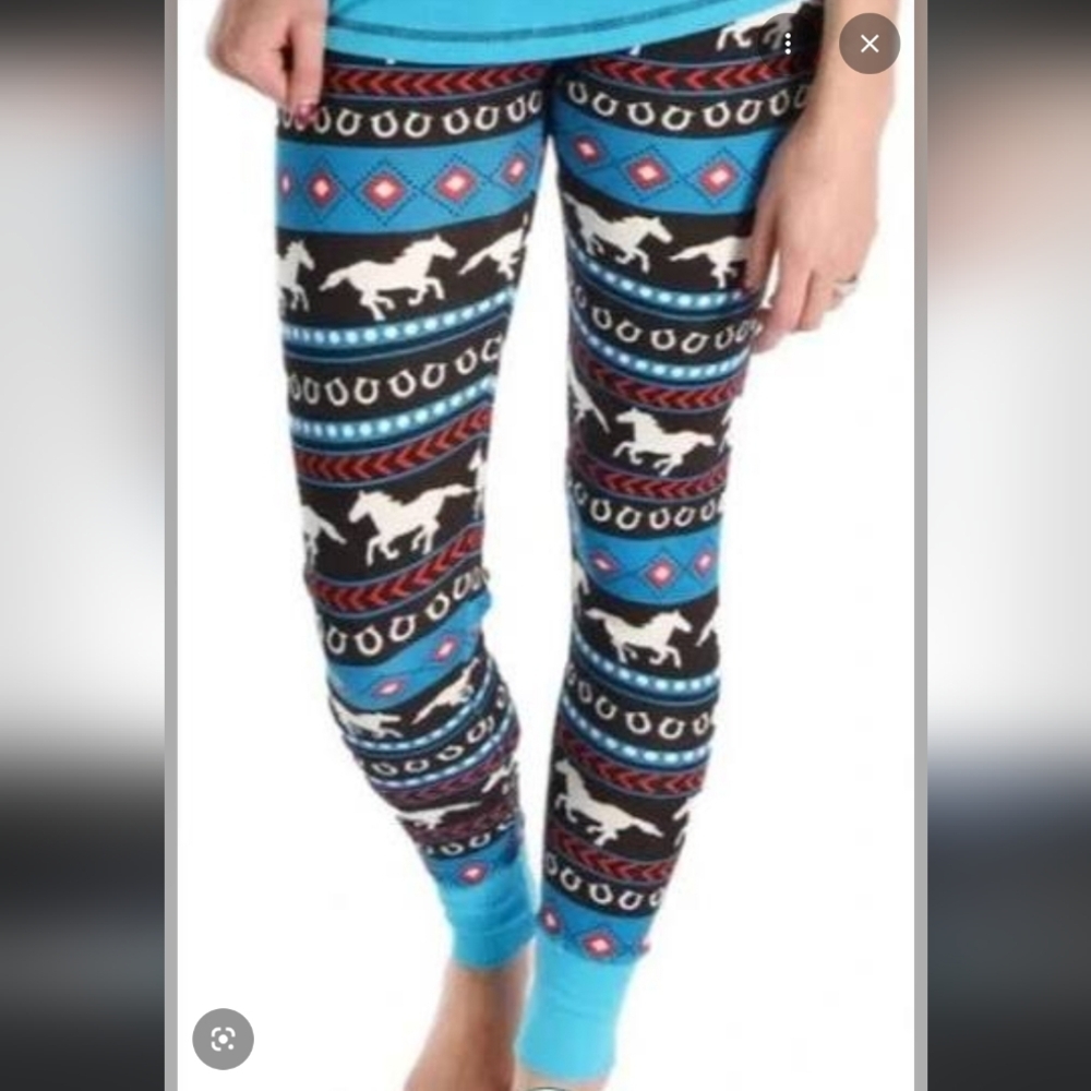 Lazy One Tall Tee Horse Fair Isle PJ Set - Picture 2 of 7